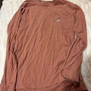 PINK Victoria's Secret Men's Long Sleeve Shirt in Rust